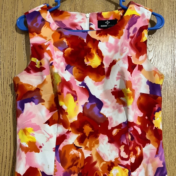 Ronni Nicole Women’s Vibrant Multi Floral Spring/Summer Sheath Dress Sz-8 - Picture 2 of 6